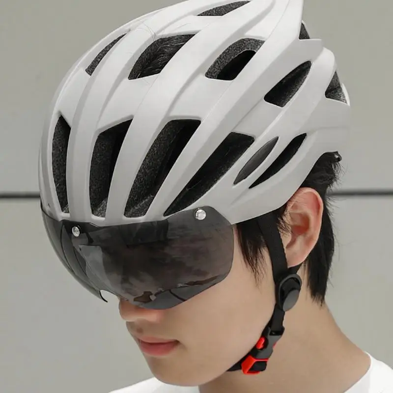 Cycling Hats Mountain Cycling Hat With Detachable Magnetic Goggles Bicycle Headgear Racing Hard Hat Head Protector For Men Women