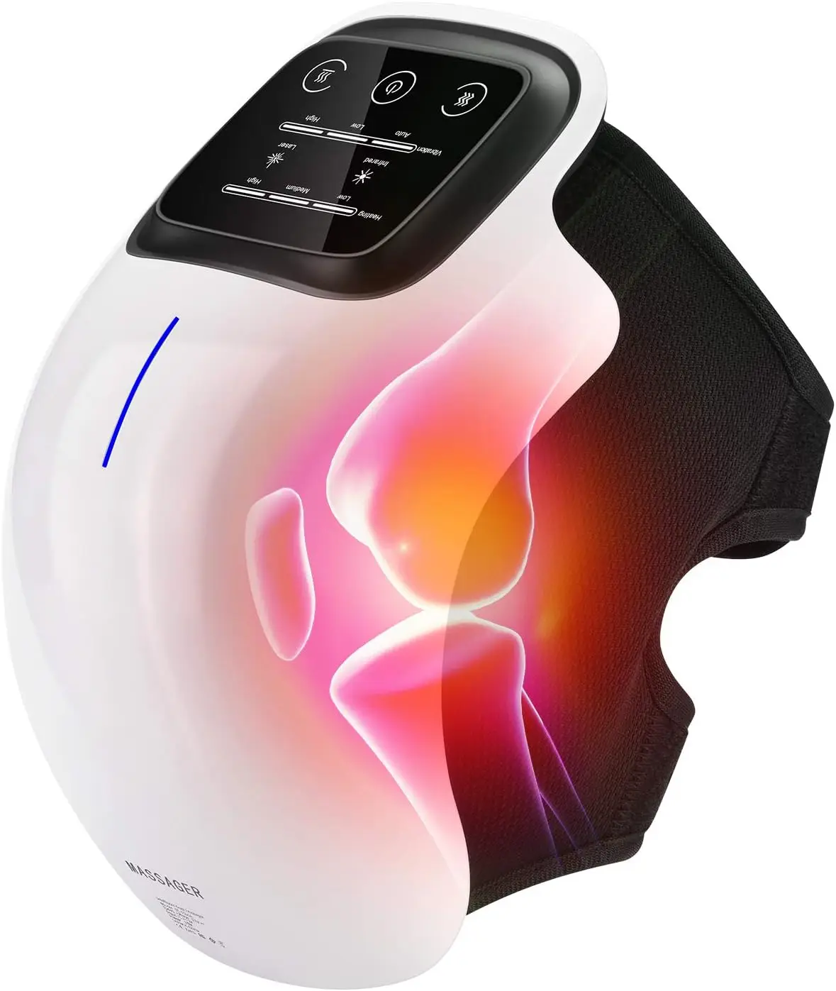 Cordless Knee Massager for Arthritis Infrared Heat and Vibration Knee Device for Joint Pain Injury and Stretched Ligament