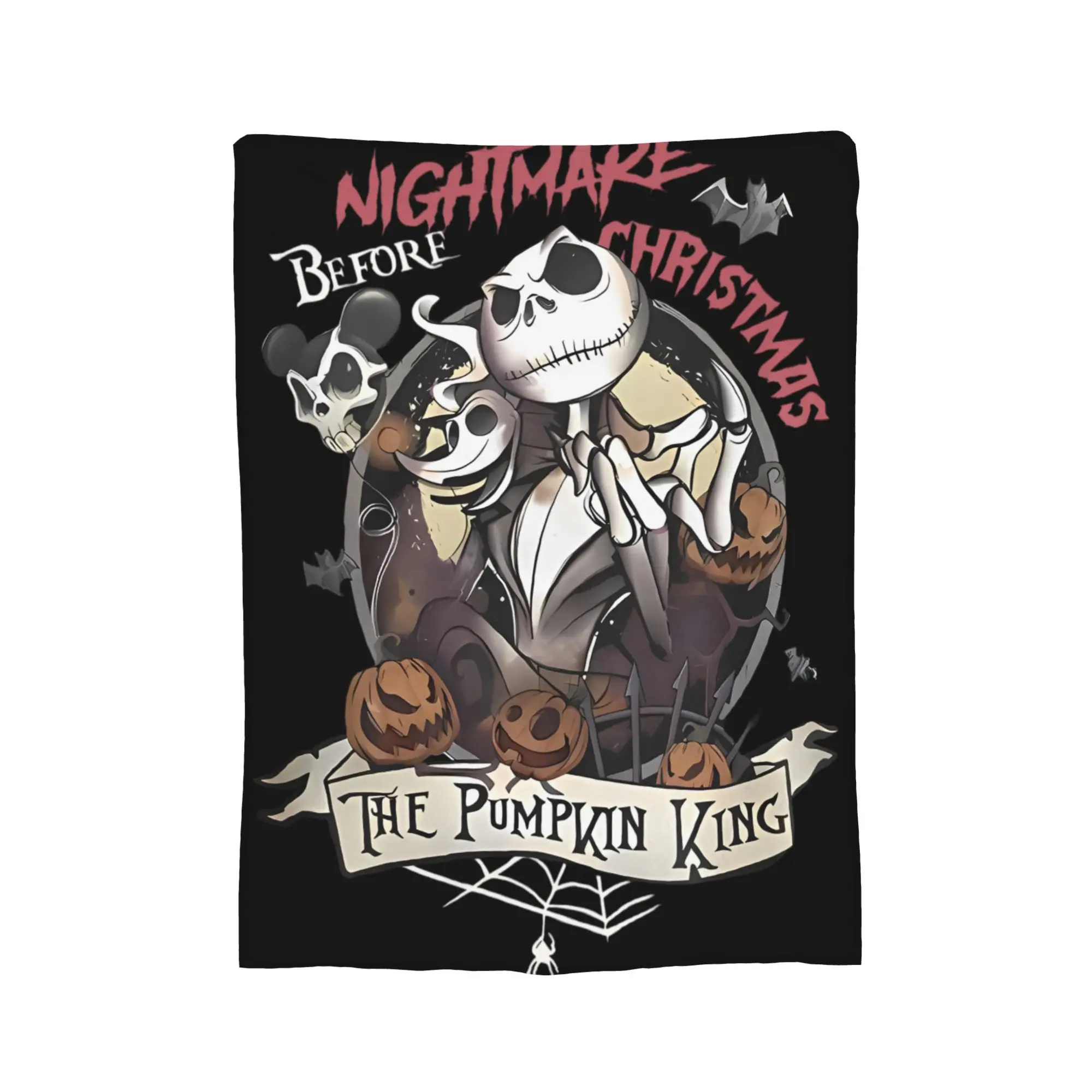 كابوس قبل عيد الميلاد بطانية متعددة الأحجام دافئة مريحة رقيق رمي البطانيات للأريكة والأريكة والسرير #2