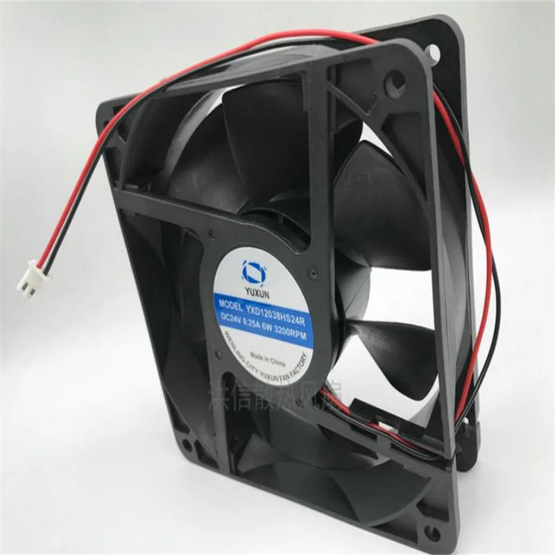 YXD12038HS24R DC24V 0.25A 6W two-wire welding machine cooling fan