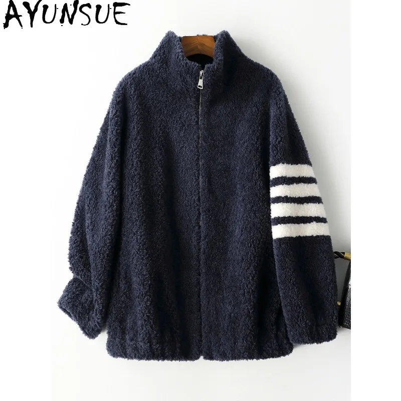 AYUNSUE 100% معاطف صوف للمرأة ملابس عصرية كورية 2025 معطف شتوي قصير للسيدات ملابس نسائية غير رسمية Ropa De Mujer