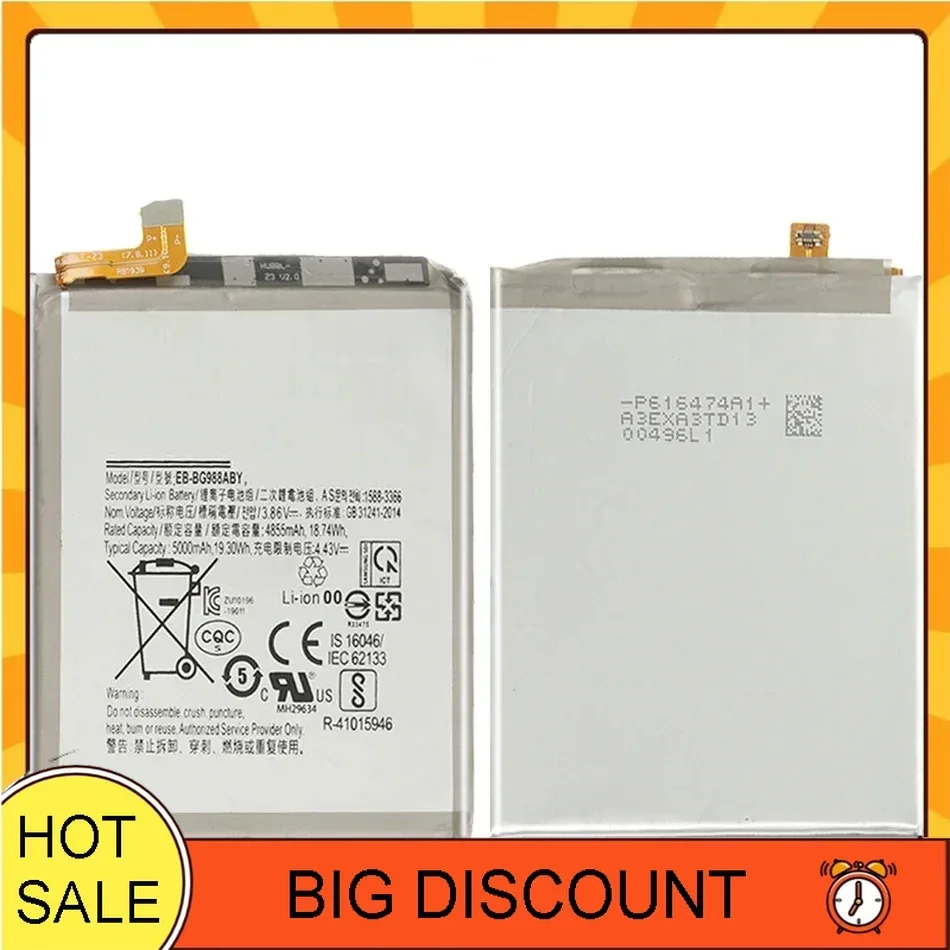 Bateria de celular 5000mAh EB-BG988ABY para Samsung Galaxy S20 Ultra S20Ultra S20U Baterias + ferramentas gratuitas de garantia de 1 ano