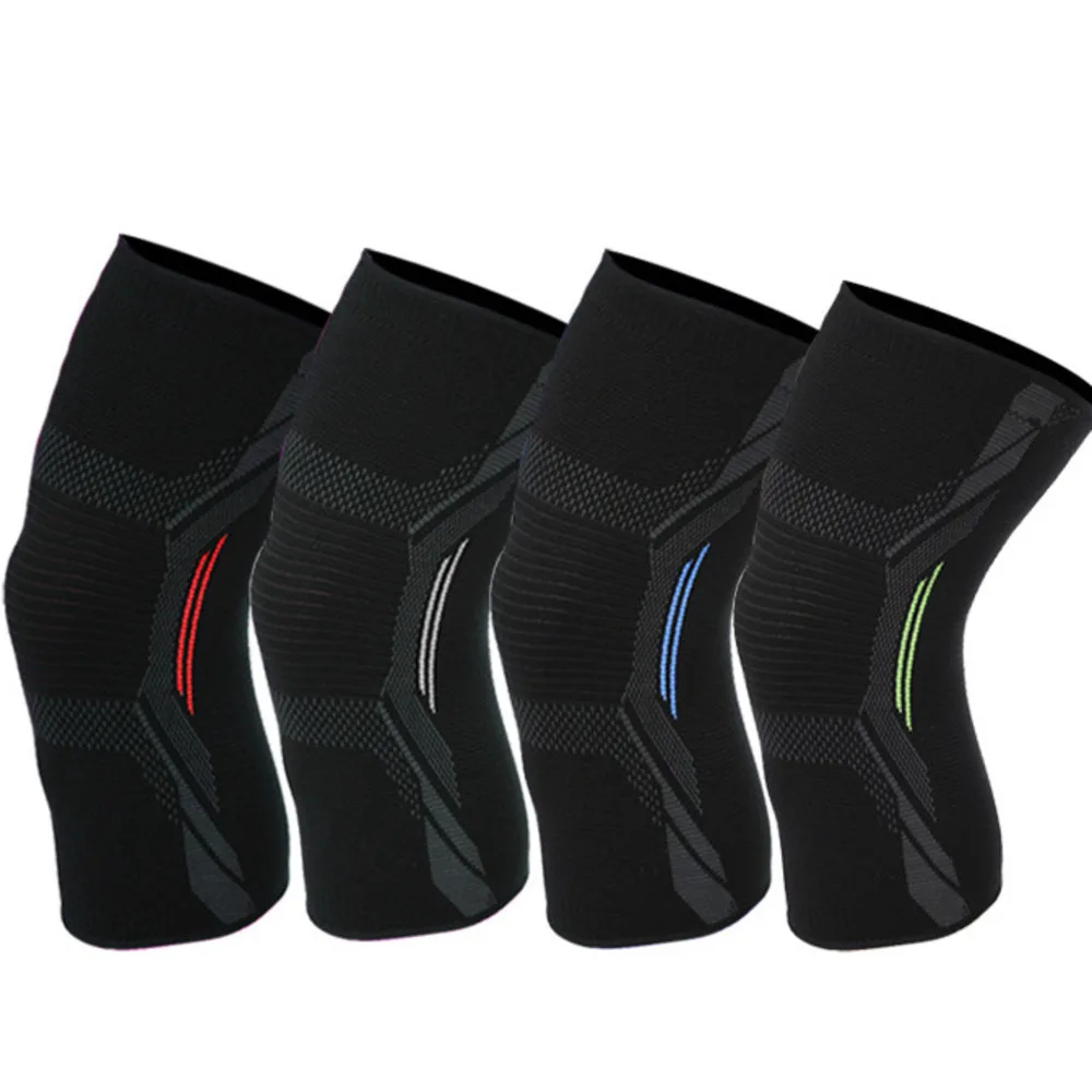 Basket traspirante professionale uomo maglia nylon gamba antiscivolo sport corsa menisco ginocchio protettore_voghion.com
