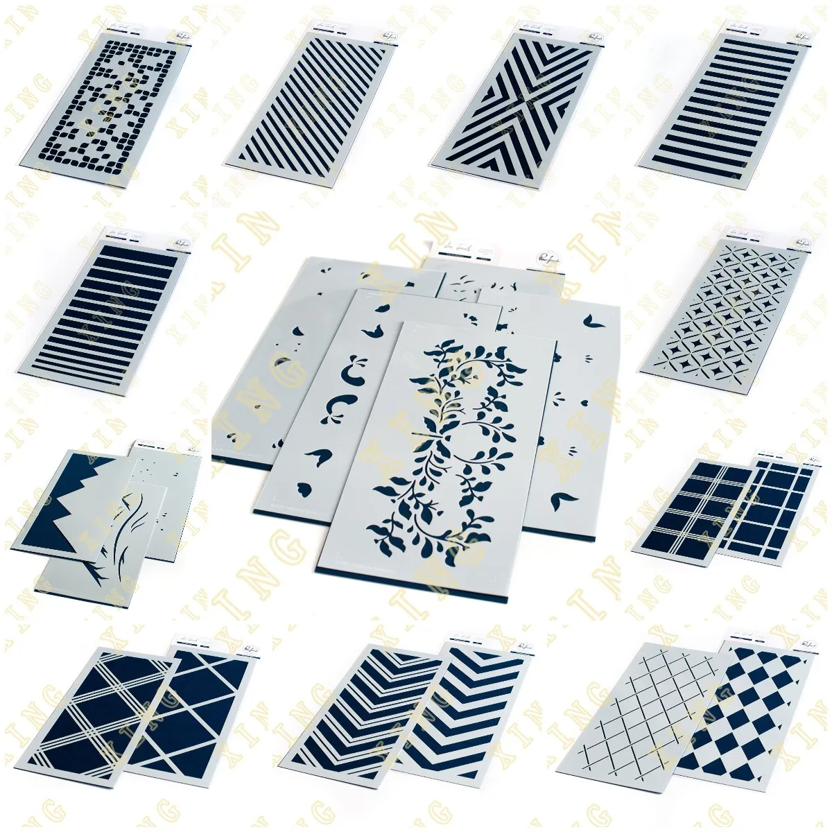 

Diy Layering Stencils Painting Scrapbook Coloring Embossing Album Decorative Template New Diamond Diagonal Stripe Argyle Squares