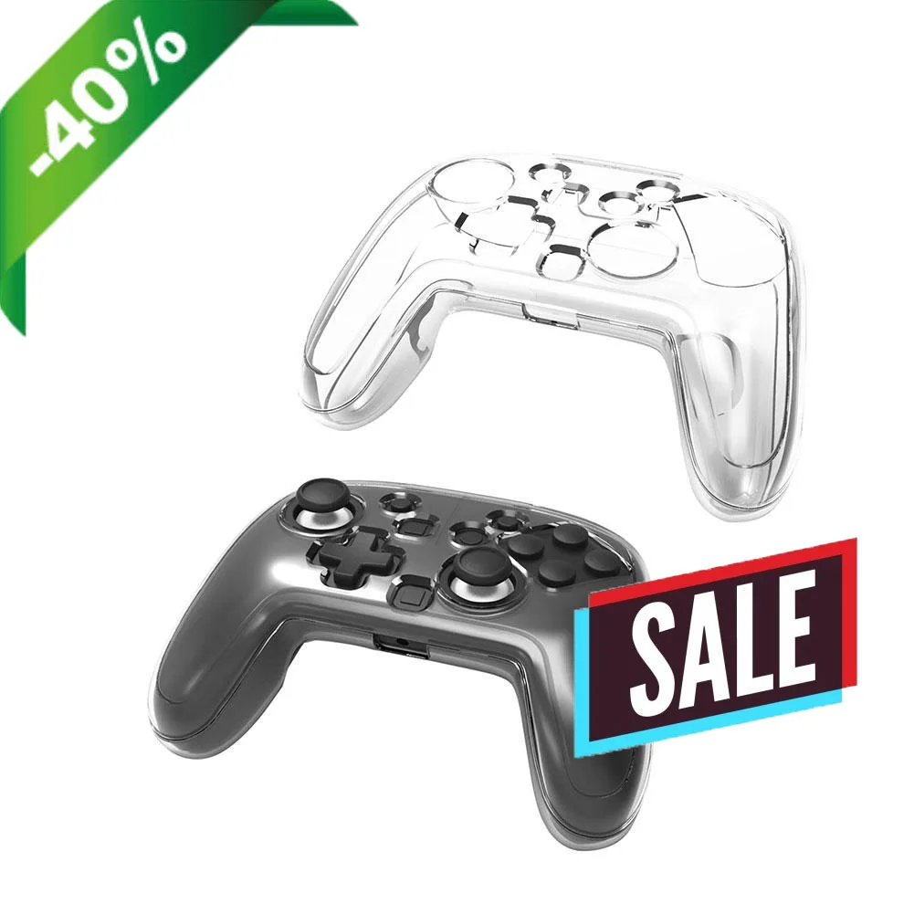Funda protectora transparente de cristal duro para Nintendo Switch 2 pro controlador Gamepad Shell cubierta protectora de piel
