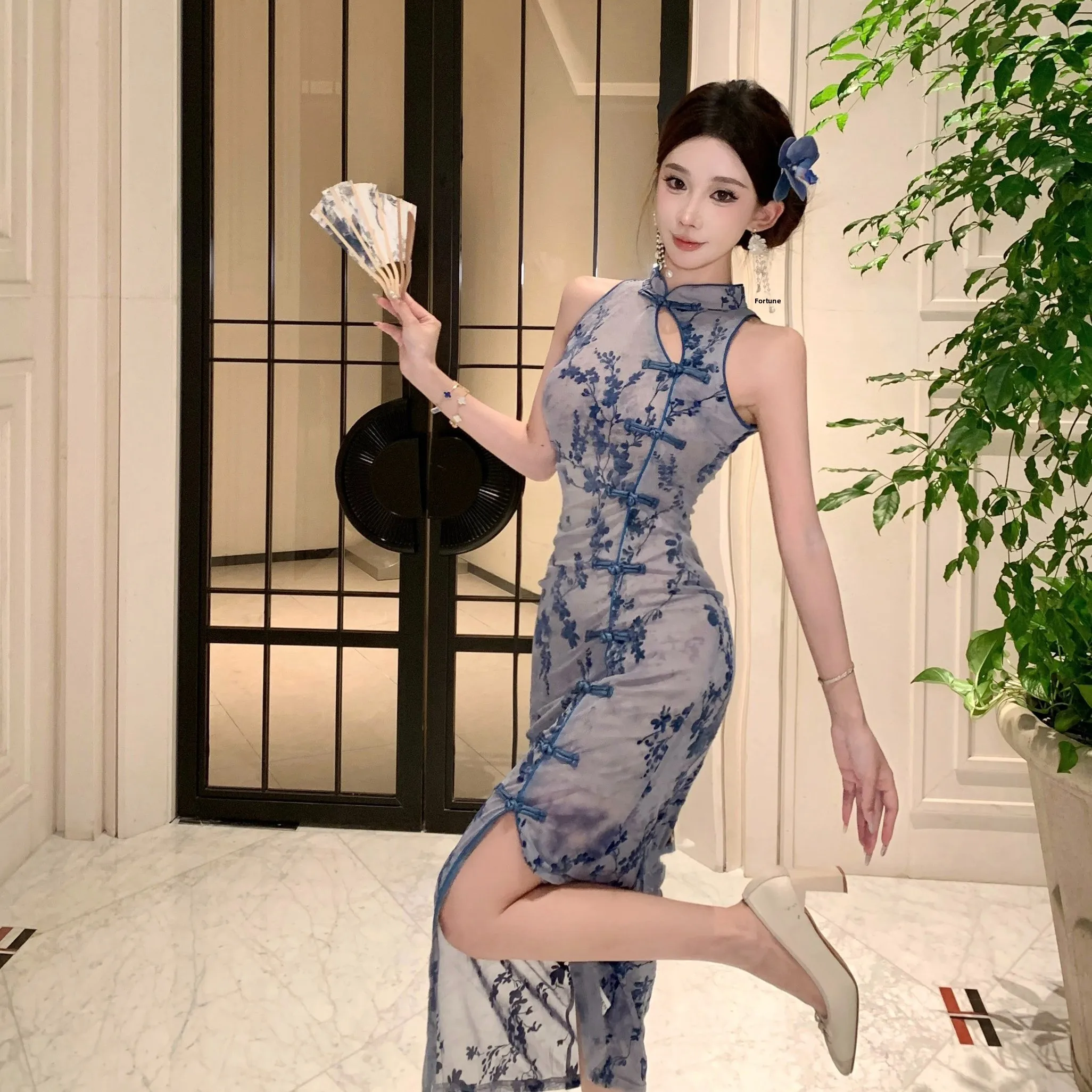 Saia Longa Feminina Vintage em Veludo Coreano Ele, Estilo Dr Net, Respirável em Fibra de Poliéster