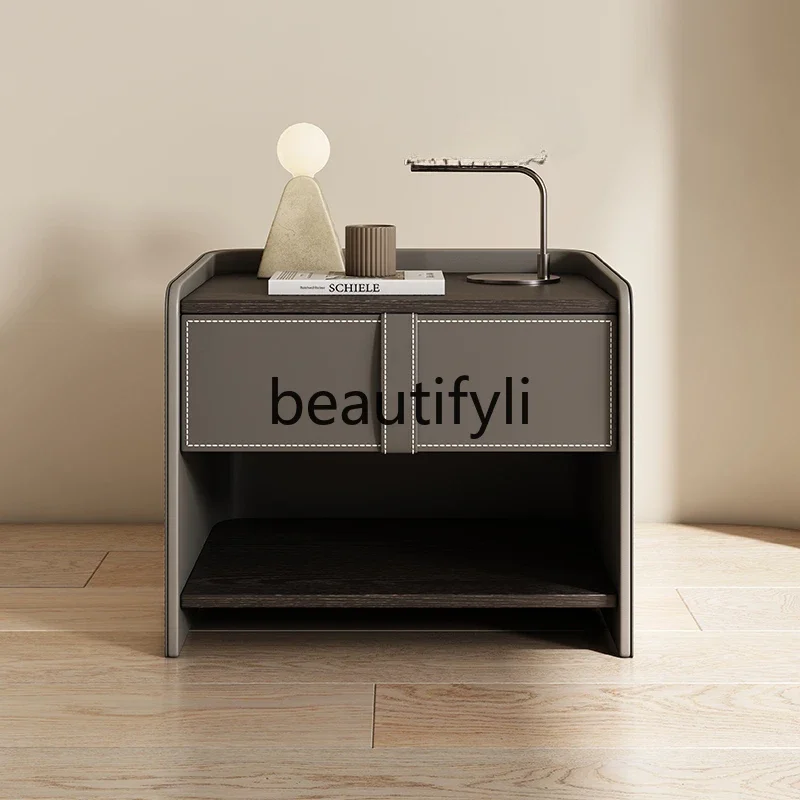 

Bedside table creative storage box bedroom home light luxury high sense