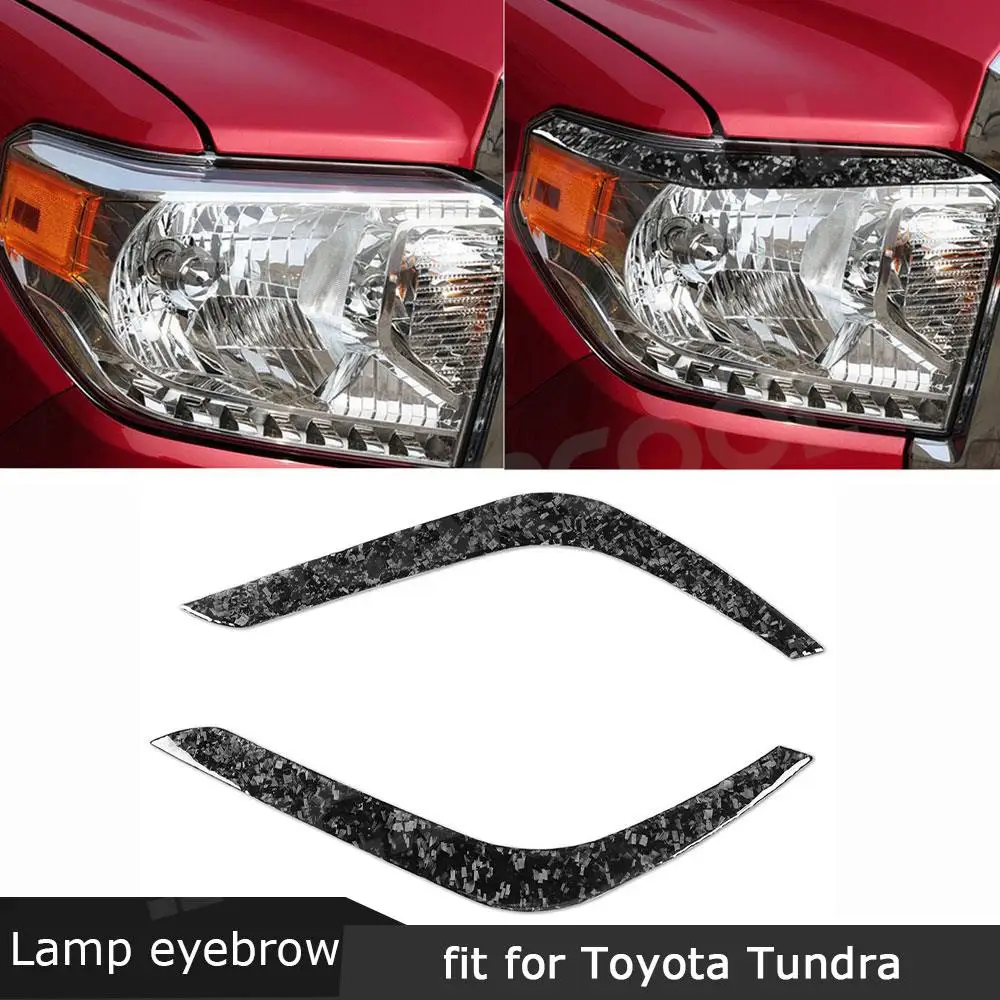 

JMCARCOOL веки переднего бампера для Toyota Tundra 2014-2018, кованые чехлы для фар из углеродного волокна, Стайлинг автомобиля