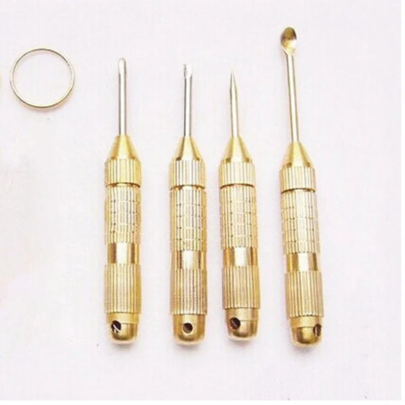 4in1 Multi Tool Set Cross Screwdriver Portable Toothpick Ear Pick Pin Key Chain CHEAP 1 Ear Pick  Screwdriver