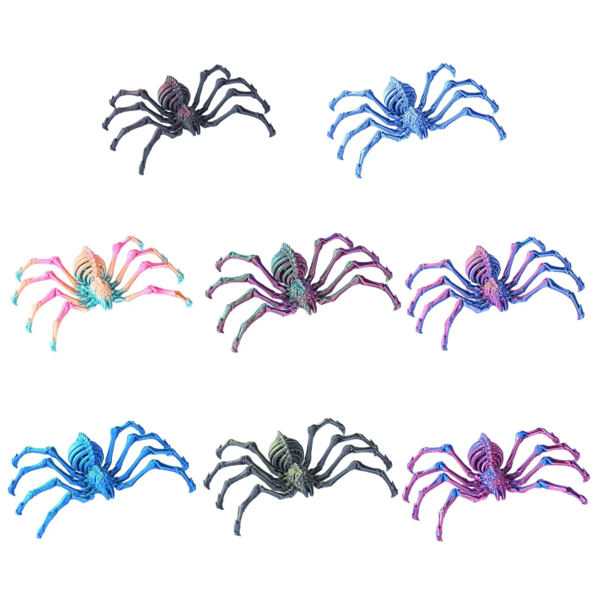 Articulated 3D‑Printed Spider Model, Creepy Movable Desk Ornament, Flexible Moving Legs, Creative Home Decor Collectible Craft