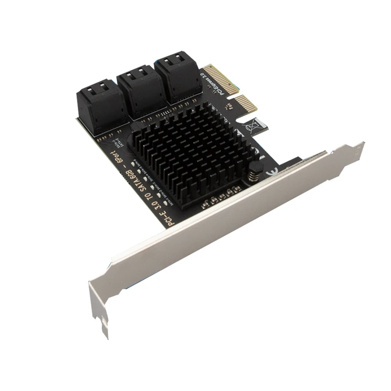 

NEW-PCIE 6 Ports To SATA Card PCI-E 4X Cards PCI Express To SATA 3.0 SATA III 6Gbps PCIE X4 Expansion Adapter Boards