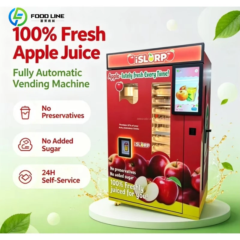 24H Self-service Automatic Fresh Apple Juice Vending Machine, No Added Sugar Suitable for Singapore Market