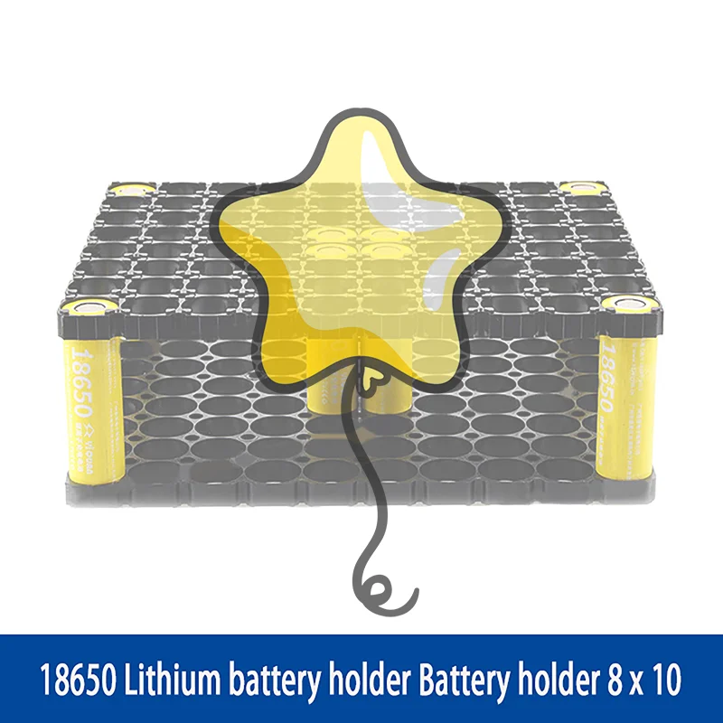 18650 8*10 Lithium Cell Battery Holder Case Holder Batteries Holder Bracket DIY Anti Vibration Plastic Cylindrical Battery Pack