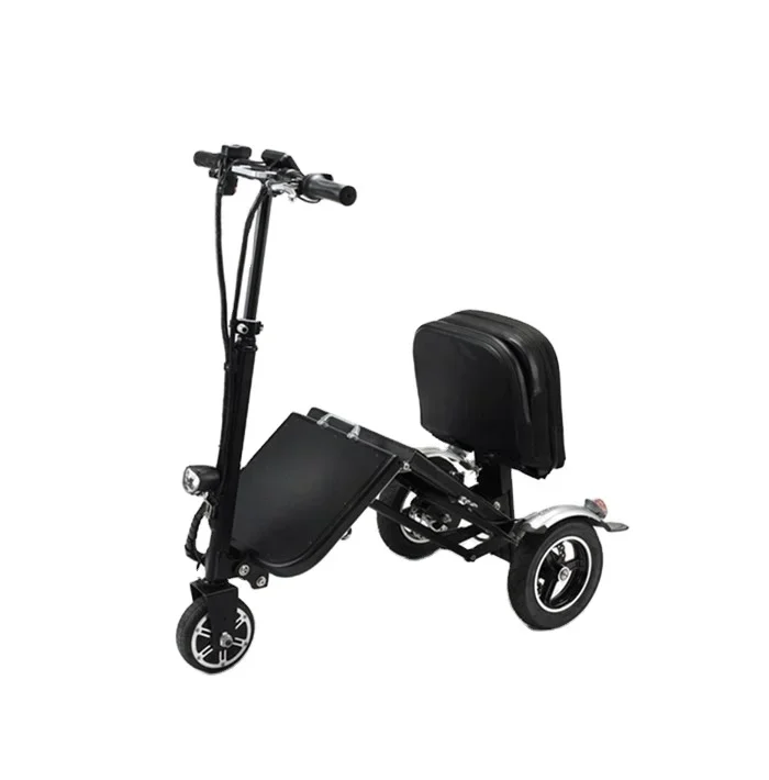 Three Wheels Mobility Scooter Made Of Aluminum Light Weight Frame Foldable For Elderly