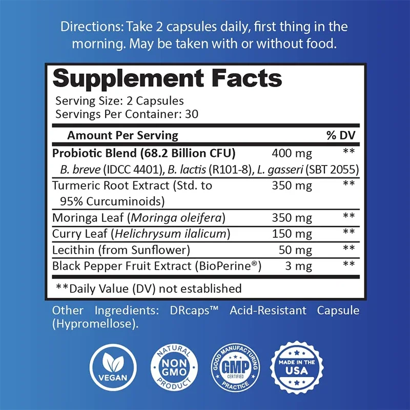 Suplementos probióticos: ayuda a la salud intestinal, digestión de nutrientes, gestión del peso, alivio del hinchazón, control de calorías