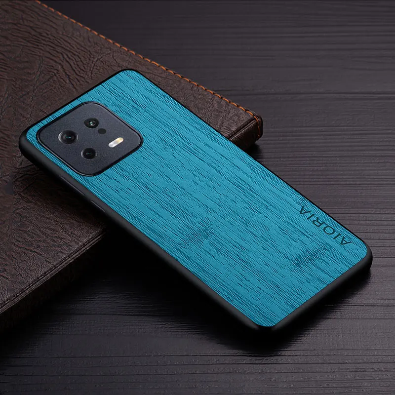 Case for Xiaomi 13 Pro Mi 13 Pro 35G funda bamboo wood pattern Leather Luxury coque for xiaomi 13 case Cover