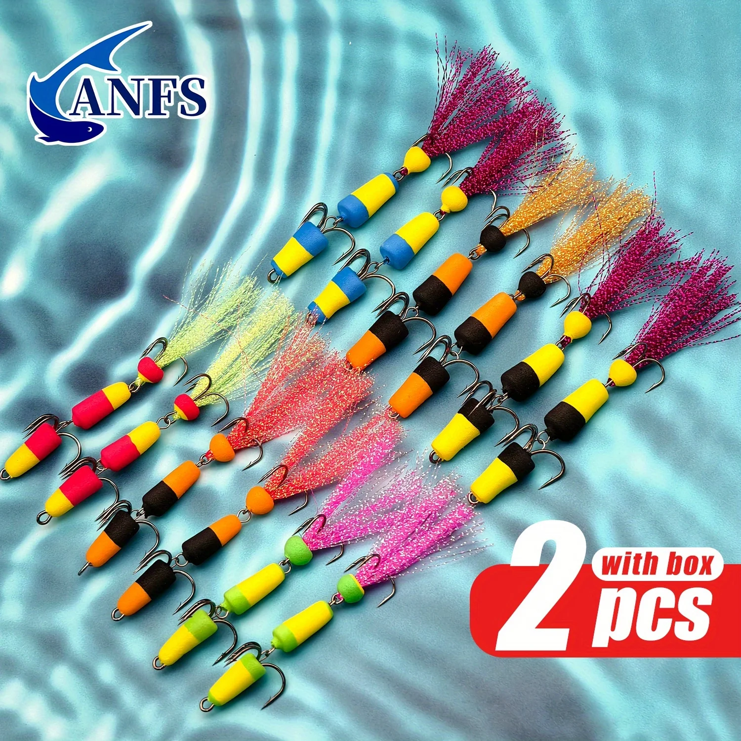 ANFS 2pcs Carp Baits Fishing Lures Bait Kit Fishing Lure EVA Lures Foam Bait Carp Rig with Artificial Baits, Fish Hooks Set