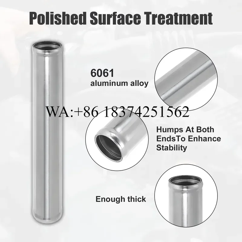 Wmwmnu for Autohaux Aluminum Alloy Intake Tube OD 38 45 51 63 76 89 102MM Intercooler Pipe Air Tube 0 45 Degrees 300mm Long