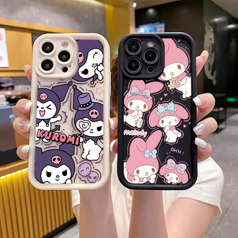 Cute Kuromi My Melody Pochacco Cover Phone Case For Oneplus 11 10R 8T NORD CE 4 LITE ACE 2 3 Google PIXEL 7 8 7A 8A 9 Case Funda