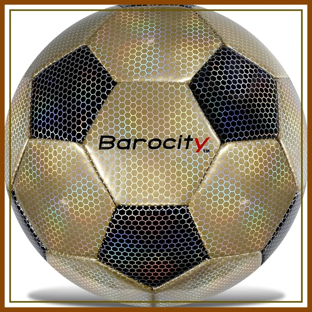 

Size 4 Soccer Ball with Rainbow Hex Pattern, Durable for Indoor Outdoor Training