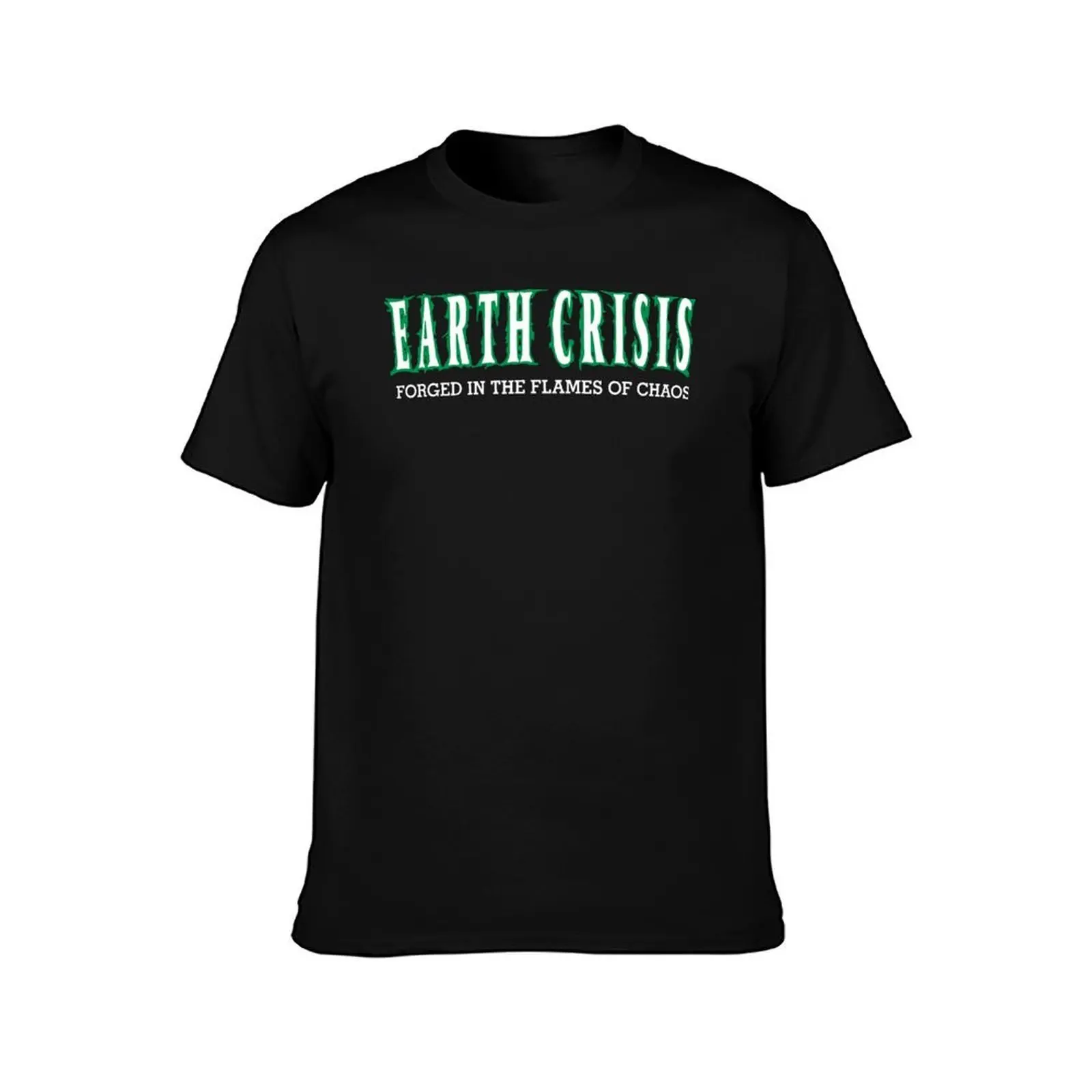 Earth Crisis - Forged in the flames of chaos T-Shirt, Summer Casual Cotton Tee, Oversized Streetwear Tops, Vintage Graphic Print
