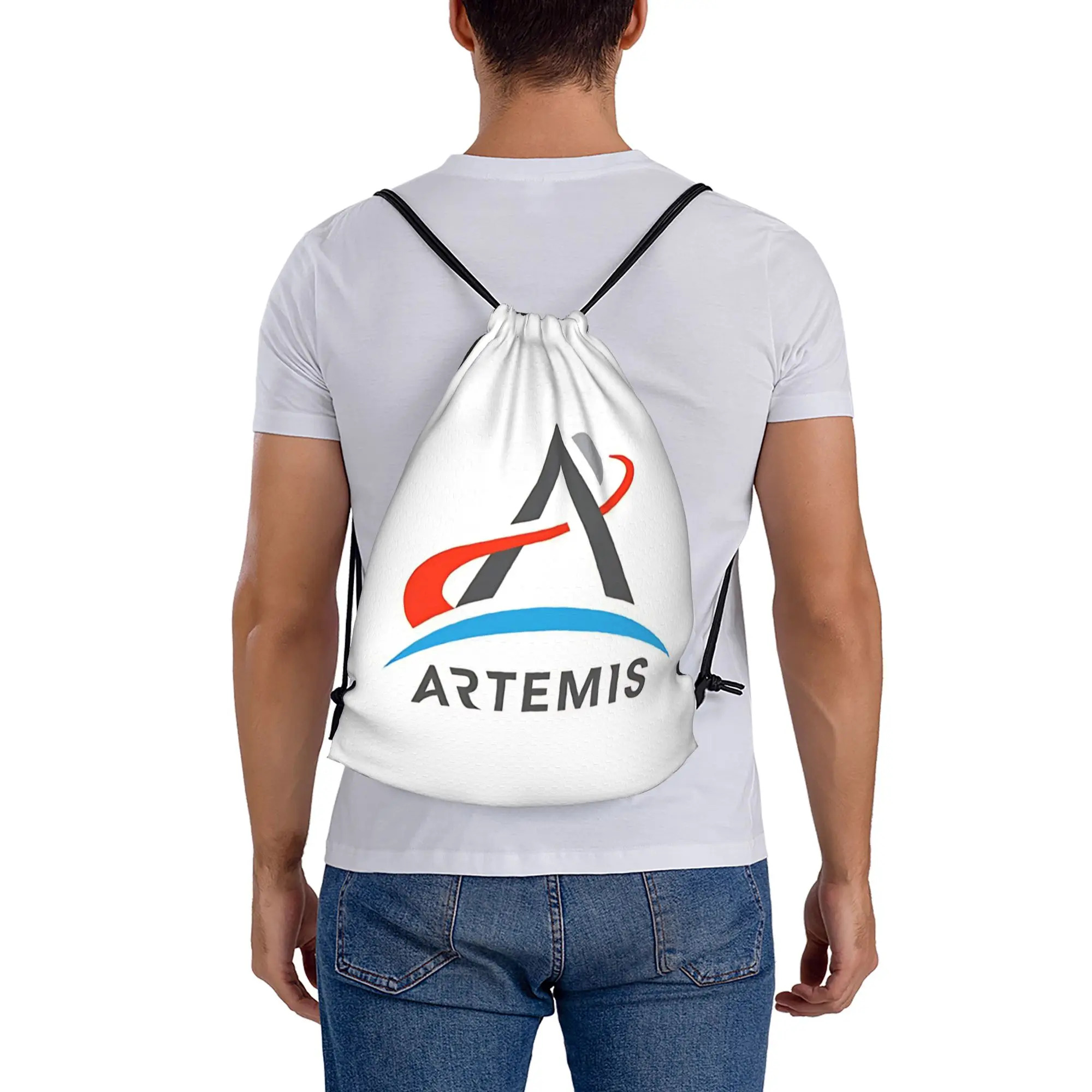 2026 Artemis II 4  Portable Sports Drawstring Backpack Riding Backpack Gym Shoes Drawstring Bags