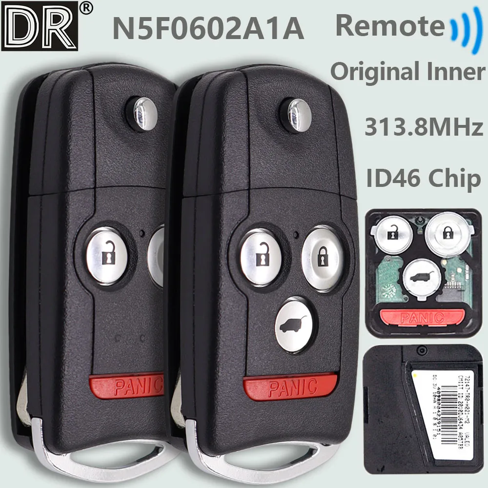 

DR N5F0602A1A оригинальный внутренний чип ID46 313,8 МГц сменный автомобильный пульт дистанционного управления для Honda Acura RDX MDX 2007-2012