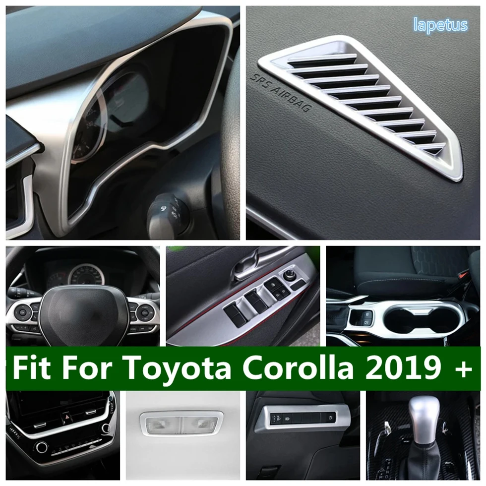 

Window Lift Button Steering Wheel Head Light Switch Air AC Vent Frame Cover Trim For Toyota Corolla 2019 - 2025 Car Accessories
