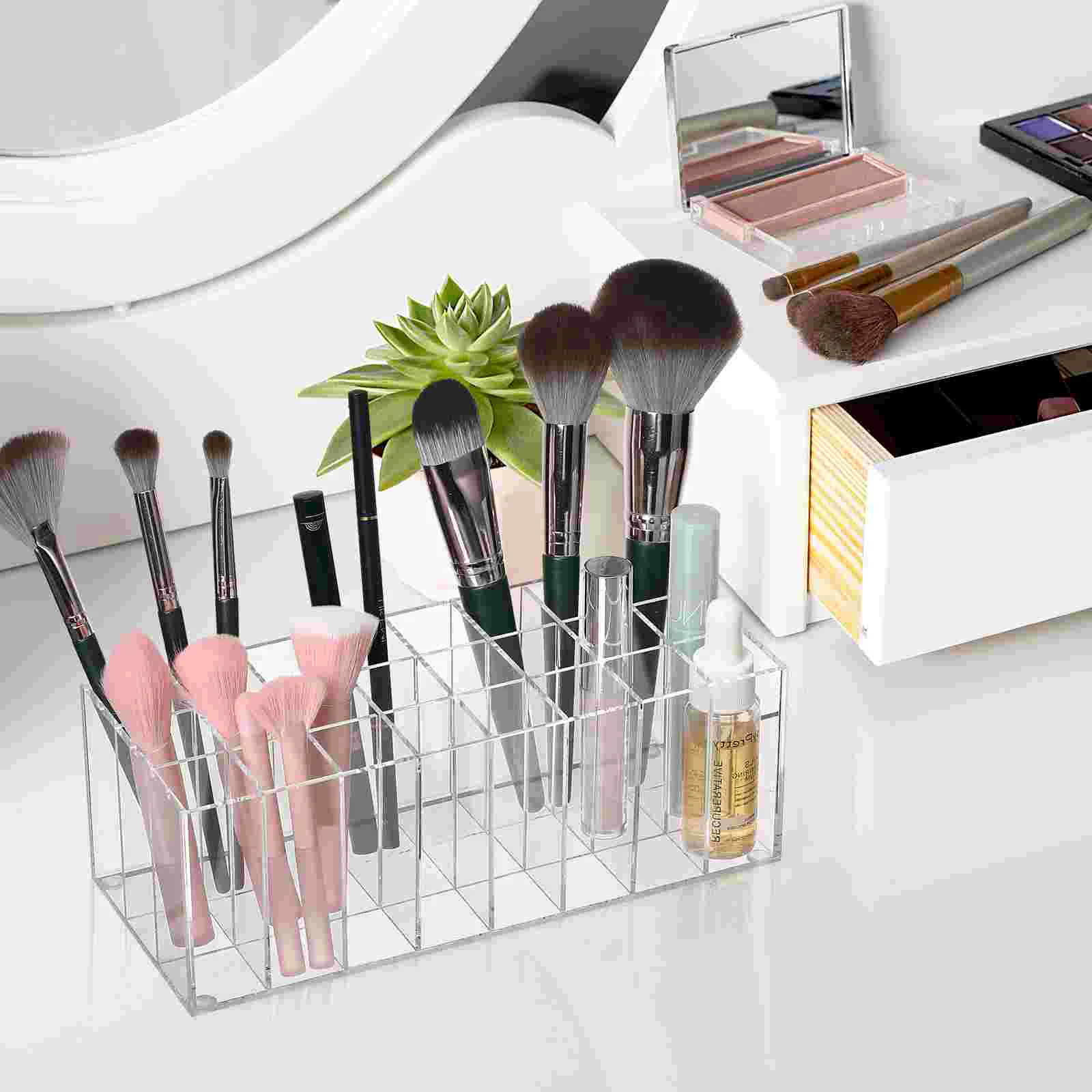 Lipstick Storage Display Rack Makeup Organizer Dressing Table Holder Shelves Home Container Gloss Stand Case Acrylic