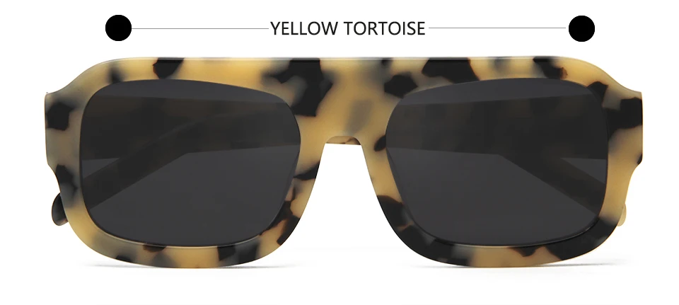 VEH Marke Design Acetat Große Vintage Pilot Sonnenbrille Männer Übergroßen Rahmen Quadrat Sonnenbrille Für Frauen Sonnenbrillen Weibliche UV400 – Detail 2