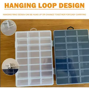 Plastic Storage Box, jewelry, earring, bead, screw container, home storage case, display organizer, 24 grids 8 Main Sales Screws Cashier - №1