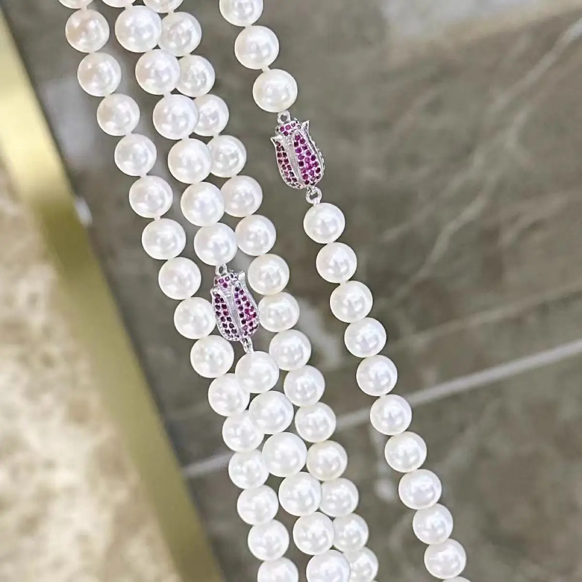 1piece red zircon Rose flower Clasp for making jewelry necklace DIY  connector  hook FPPJ wholesale