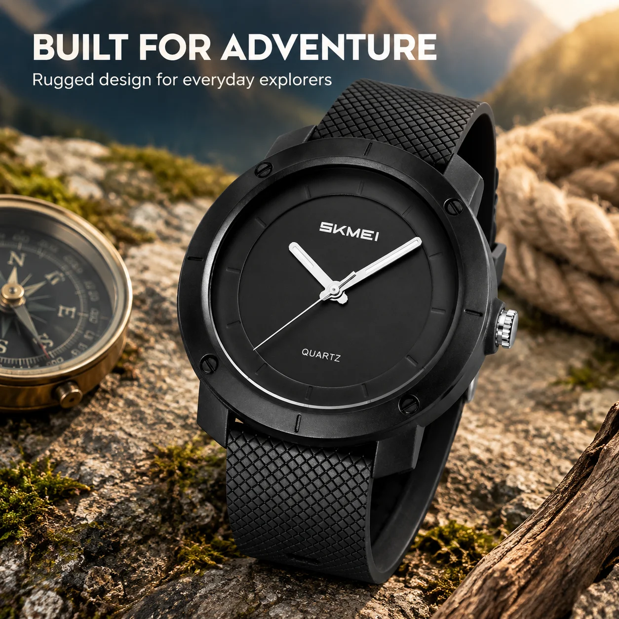 SKMEI 2577 Quartz Wristwatch 50M Waterproof Men Fashion Business Watch Sport Casual Timer Clock Wearing Decoration Outfit Simple