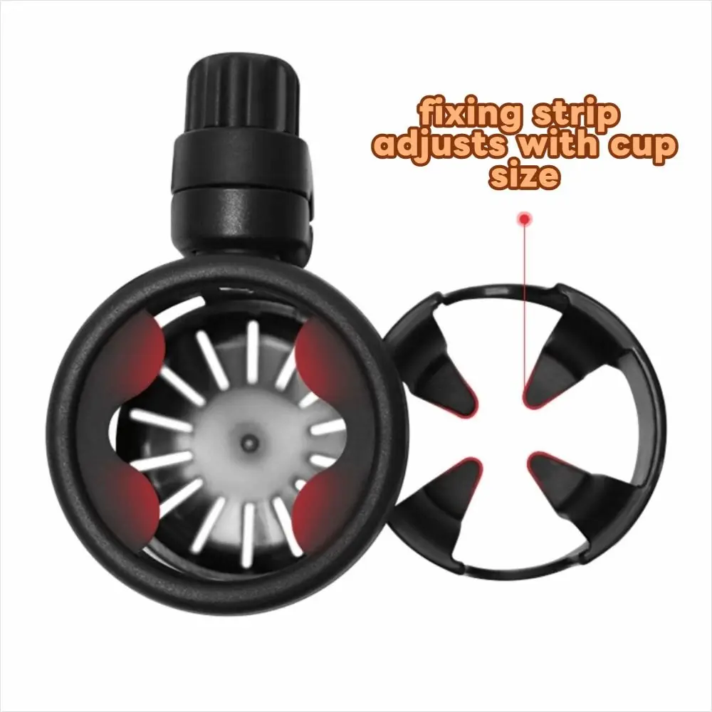 Rotating 2 in 1 Stroller Cup Holder Universal Black Mount Stroller Bottle Rack Non-slip Trolley Drinks Holder Pushchair
