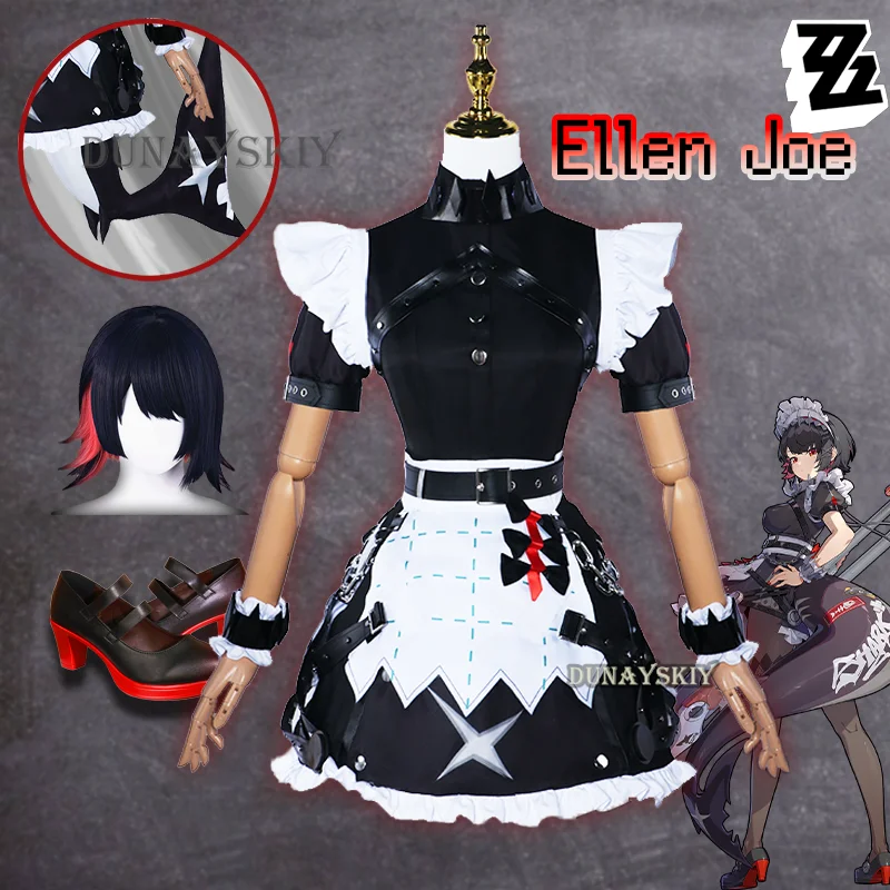 Zenless Zone Zero Ellen Joe disfraz de Cosplay, uniforme con Peluca de Anime, fiesta de Halloween Disfraces de, juego de Mascarada para mujer