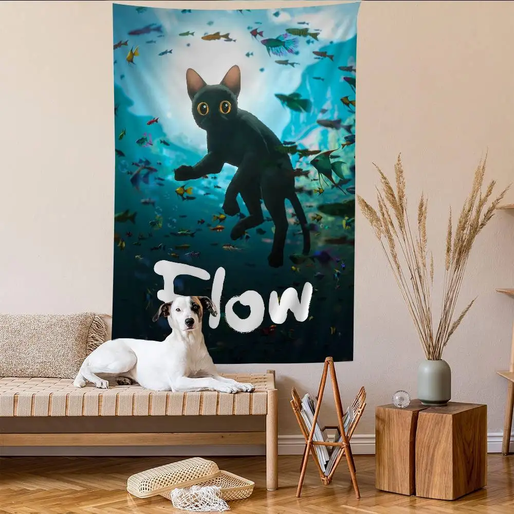 Flow Movie Anime Tapestry Hippie Flower Wall Carpets Dorm Decor Wall Hanging Home Decor