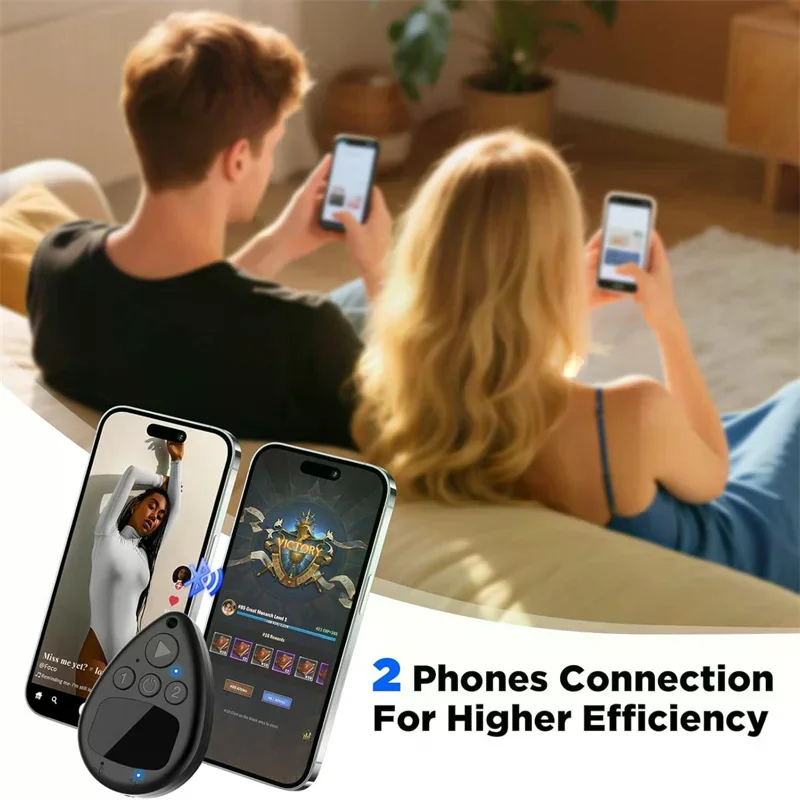Wireless Auto Clicker For Mobile Phones, Bluetooth Screen Tapper For Hands-Free, Silent & Adjustable Speed Finger Clicking