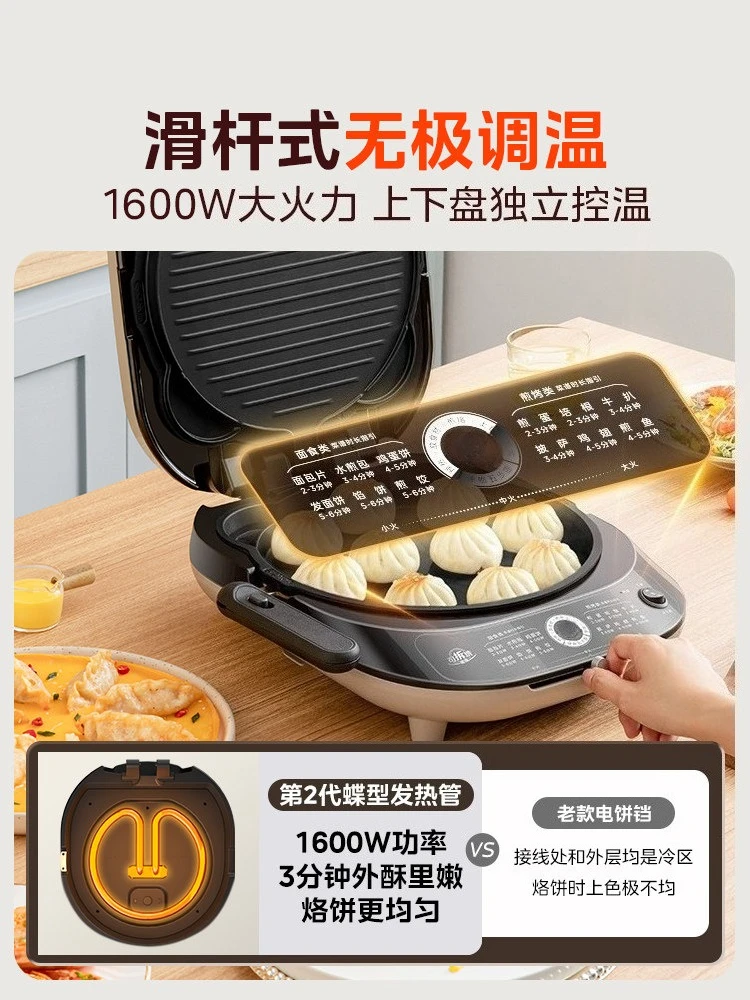 Household Double‑Sided Heating Electric Pancake Pan, Detachable Washable Deepened Large‑Capacity Crepe Maker