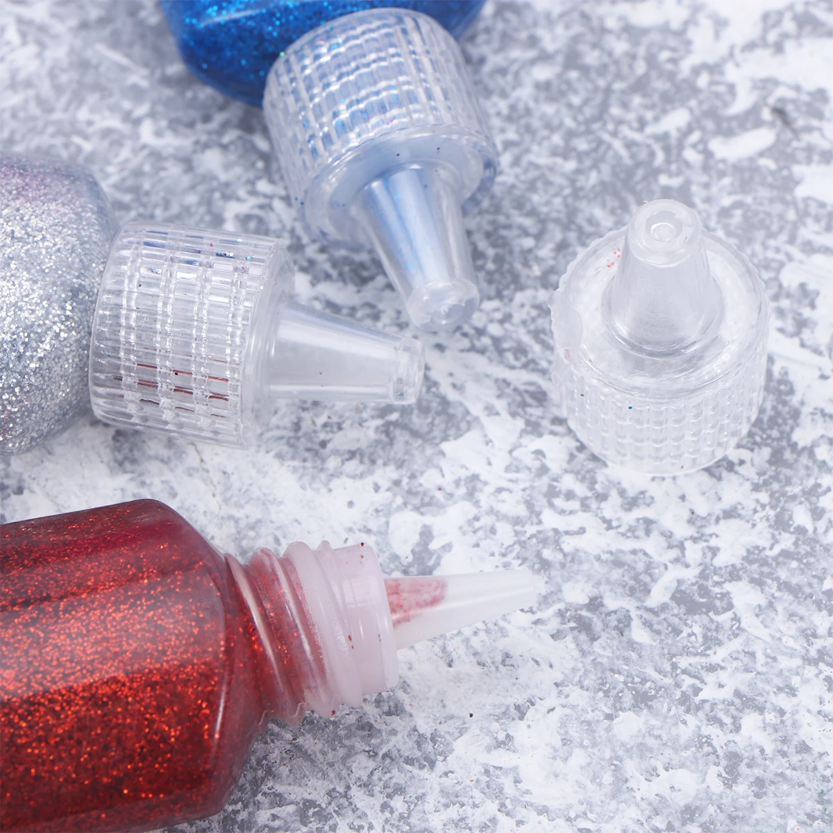 

7 pcs Glitter Glue for DIY Card Painting Wooden Crafts Kids Pearlescent Bulk Craft Kits Multifunctional Sparkle Glue Effects