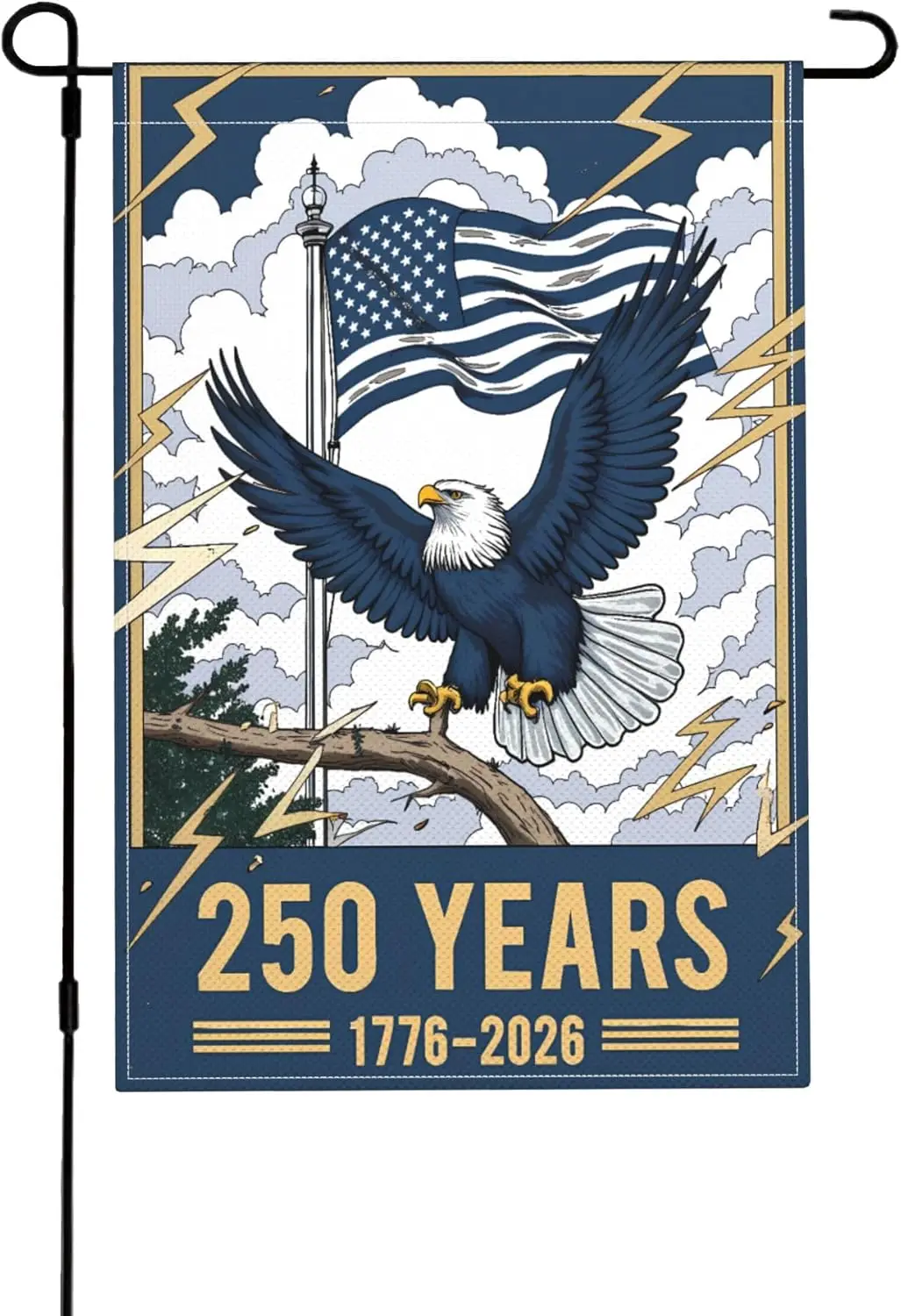 12x18 Inch 1776 2026 250 Years Anniversary 4th of July Patriotic Flag 250th Birthday Garden Flags Double Sided Burlap Yard S IIC