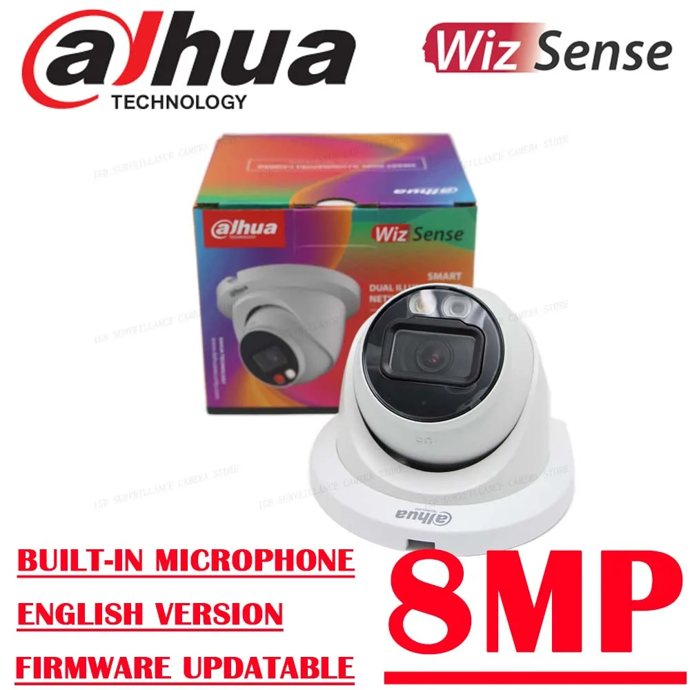 Imagem -02 - Câmera ip de Rede Dahua-wizsense Colorida Infravermelho Luz Dupla 30m Microfone Embutido Smd Plus Eyeball 4mp 24 Horas Ipc-hdw2449tm-s-il