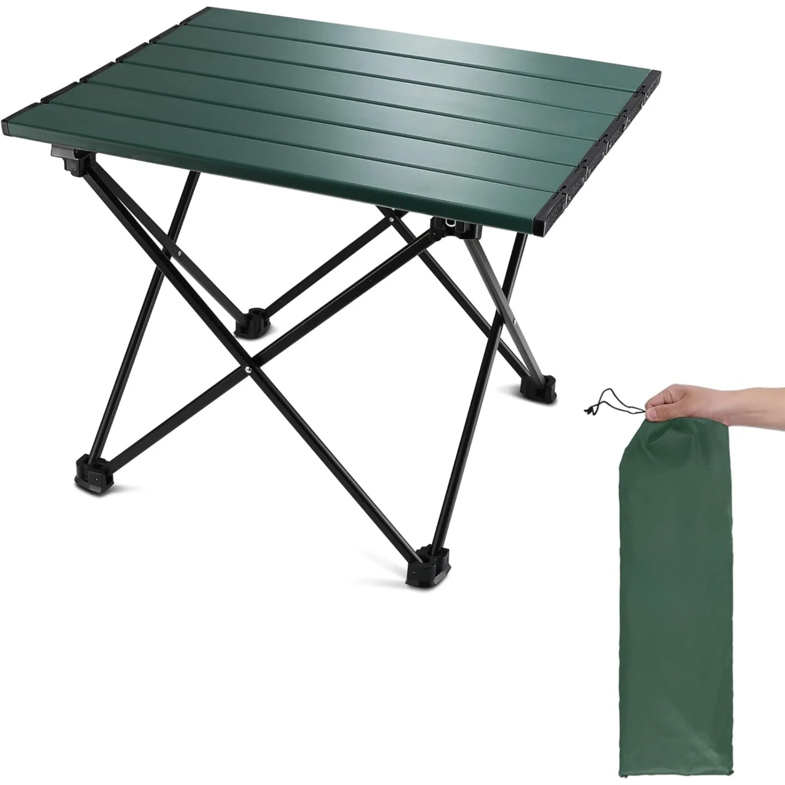 

Portable Camping Side Table, Ultralight Aluminum Folding Beach Table with Carry Bag for Outdoor Cooking, Picnic, Camp, Boat,