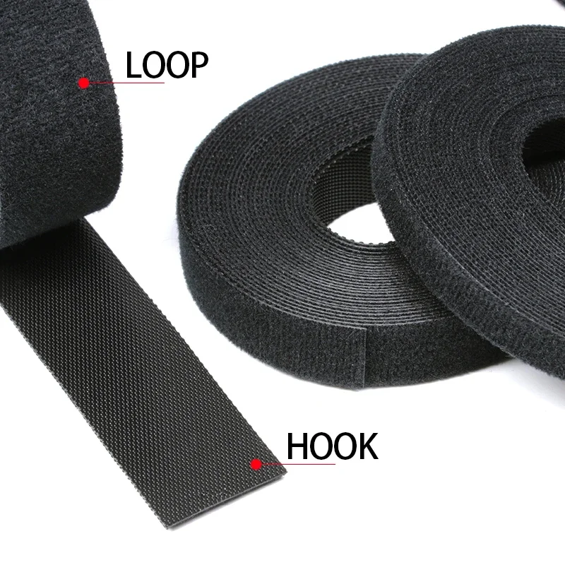 5Meter/Roll Double-Sided Hook And Loop Straps Self-Gripping Fastener Adjustable Cable Ties Cord Organizer 10/15/20/25mm Wide