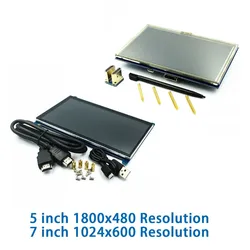 Raspberry Pi 3/4 5inch 7inch LCD HDMI display 5inch 800x480 HD resolution 7inch 1024x600 UHD resolution Capacitive Touch Screen