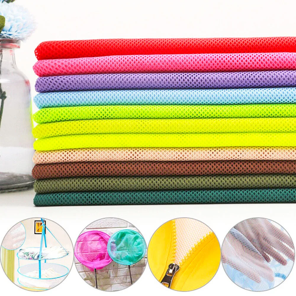 Low Elastic Polyester Diamond Mesh Fabric For Clothes Lining Stockinet Sew Luggage Bag Beach Pants Sport Coats And Blazers Liner