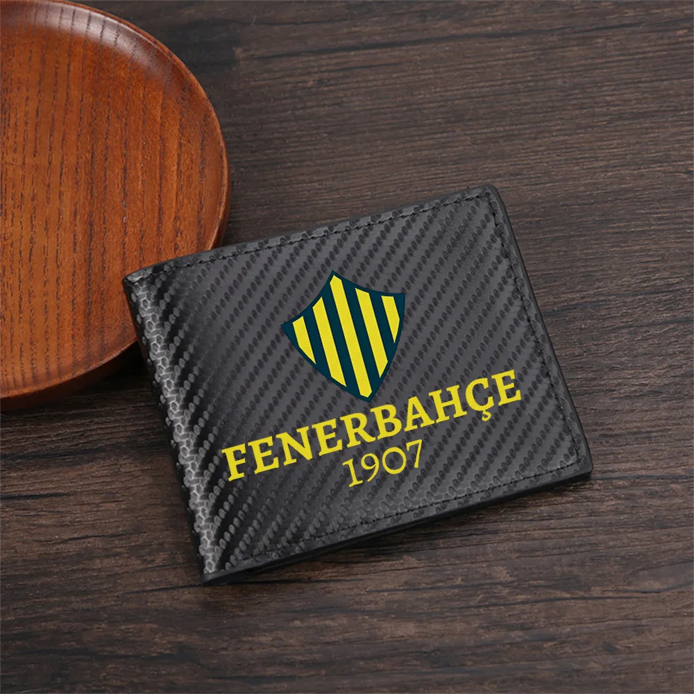 Yellow stripes inside dark shield emblem Men's Wallets Simple Business Modern Stylish Printing Design Gifts For Father Boyfriend
