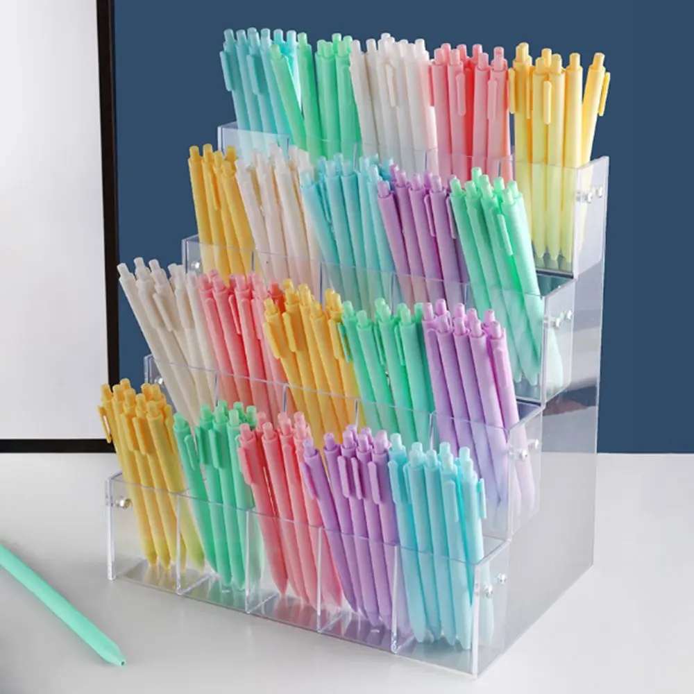 2/3/4/5/6 Layer Mark Pen Holder Transparent Large Capacity Makeup Brush Holder Pen Tray Creative Stationery Display Shelf