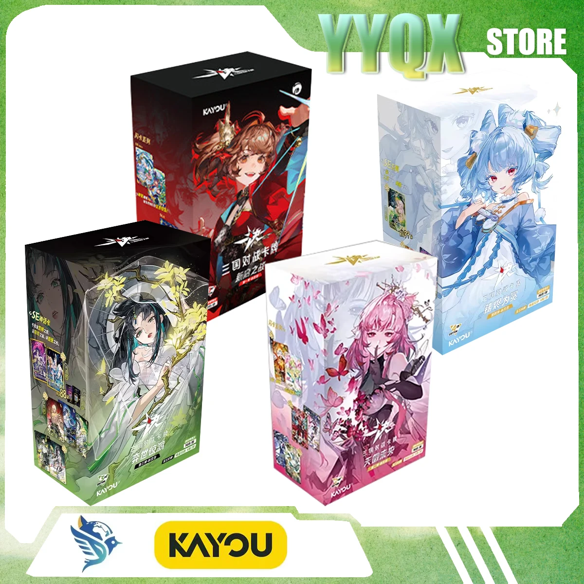 

KAYOU 2026 Новая коллекционная карточная игра «Три Царства», персонажи, аниме-фигурки, сюрприз-подарки, милые сувениры