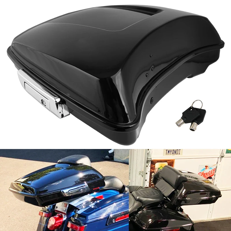 Motorcycle Razor Chopped King Trunk Tour Luggage Rear Tail Bags Box For Harley Touring Street Road Glide Road King 1993-2026