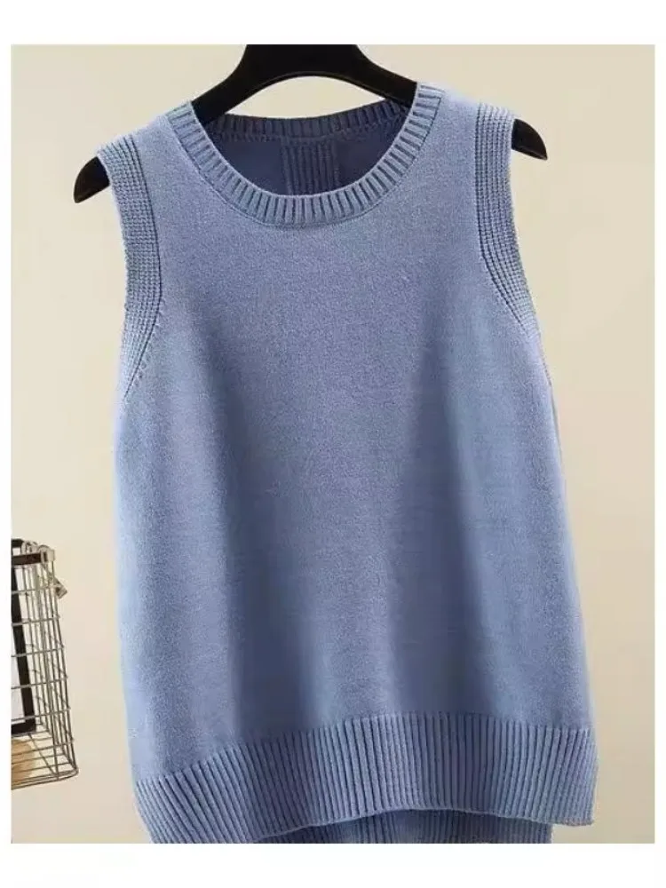 سترة نسائية جديدة محبوكة مستديرة Ne فضفاضة مناسبة سترة علوية ملابس خارجية شتوية غير رسمية طبقة قاعدة متعددة الاستخدامات #5